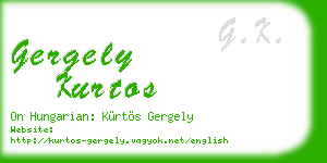 gergely kurtos business card